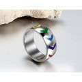 Beautiful New Image Gay Engagement Color Stainless Steel Ring